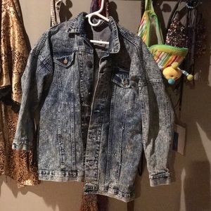 Oversized denim jean jacket